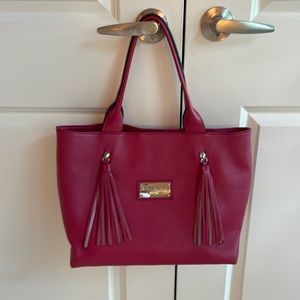 Mario Valentino Spa Milano Raspberry Pink Tote Bag Purse